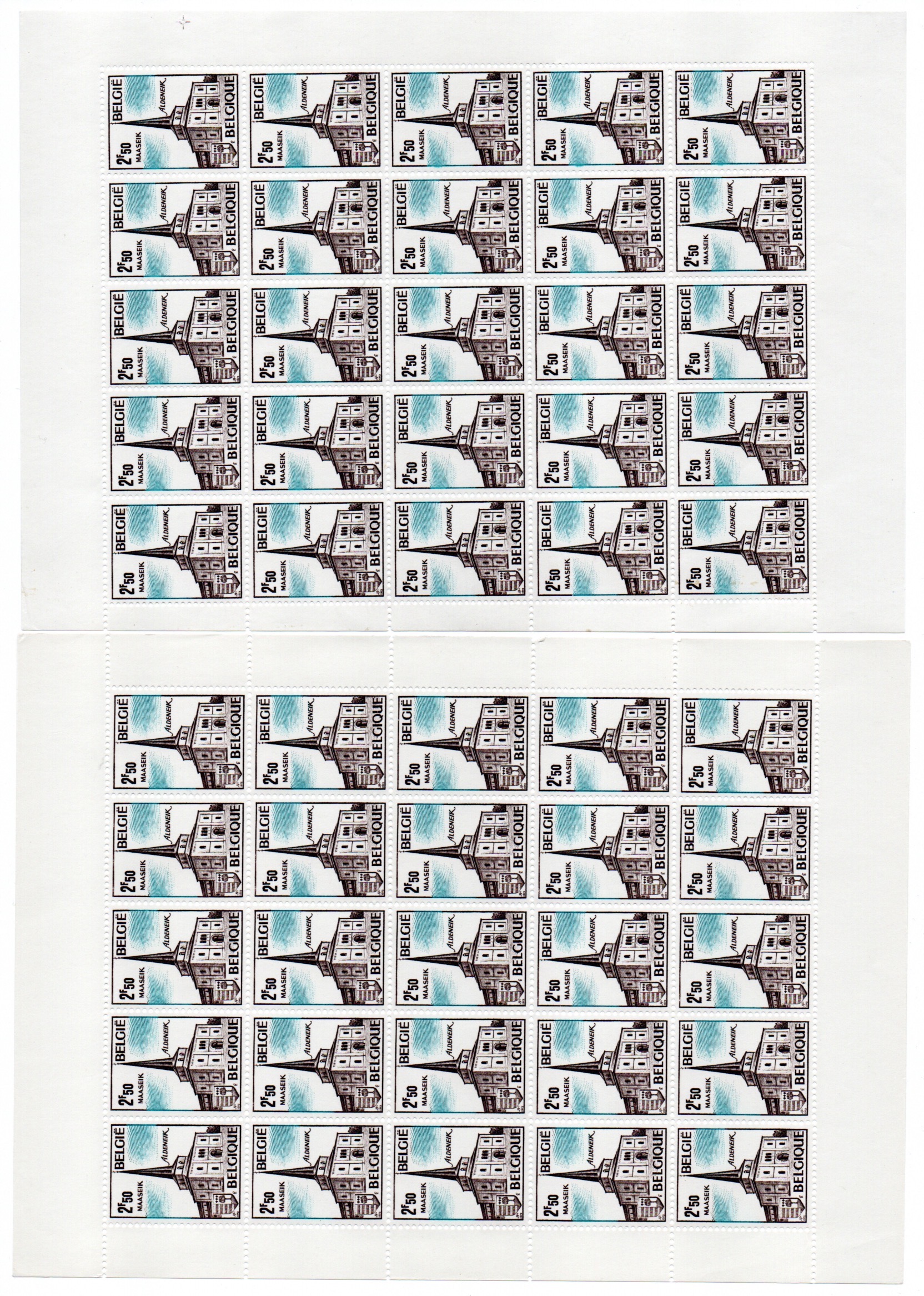 Belgique - Petits Feuillets 1636/37** + Variétés – Image 2