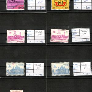 Belgique - Lot de Timbres Chemin de Fer. (sans charnière)