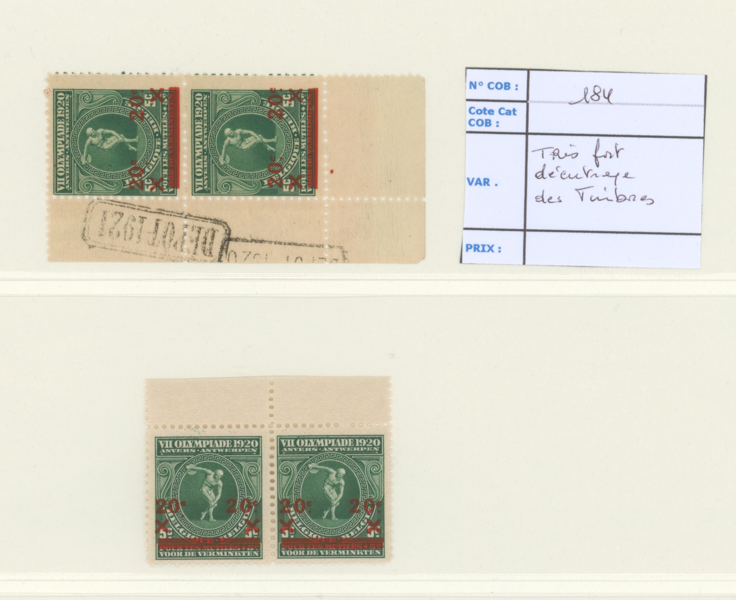 Belgique Etude 184/86 – Image 15