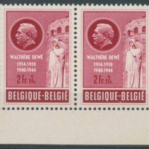 Belgique 908** paire Variété