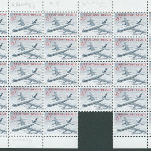 Belgique 1113** Feuille de 29 Variété