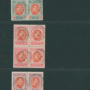 Belgique : Lot de Variété 132/34 **/*/°